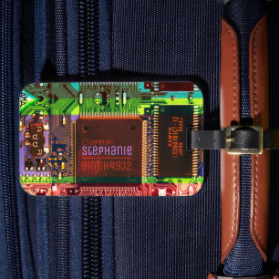 Cool PCB Electronic Computer Tech Printed Circuit Luggage Tag