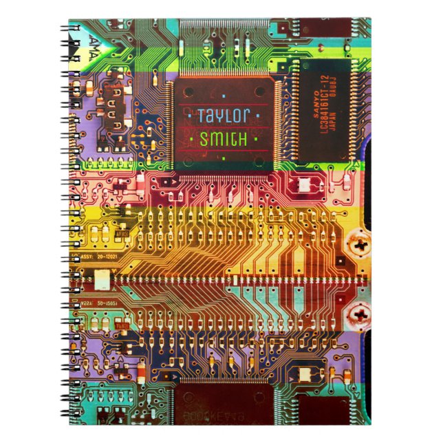 Cool PCB Electronic Computer Tech Printed Circuit Notebook (Front)