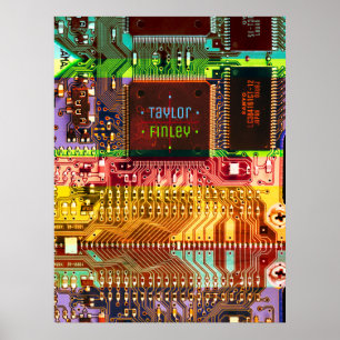 Cool PCB Electronic Computer Tech Printed Circuit Poster