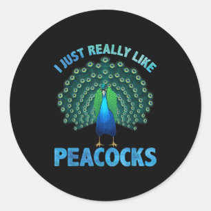 Cool Pea Design For Men Women Kids Bird Pea Lovers Classic Round Sticker