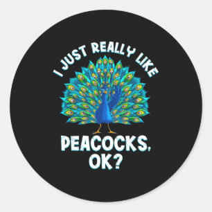 Cool Pea Design For Men Women Kids Bird Pea Lovers Classic Round Sticker