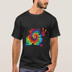 Cool Peace Frog Tie Dye For Boys And Girls T-Shirt