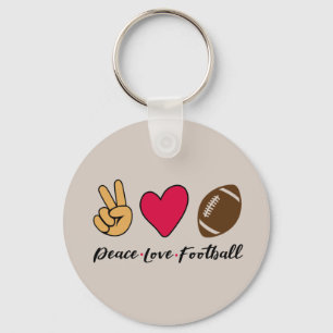 Cool peace love football sports  key ring
