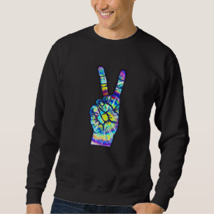 Cool Peace Sign Hand Tie Dye For Boys And Girls Sweatshirt