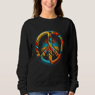 Cool Peace Sign Symbol Pop Art Style Men Women Sweatshirt