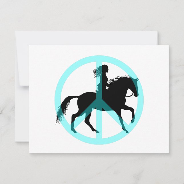 Cool peace symbol horse rider (Front)