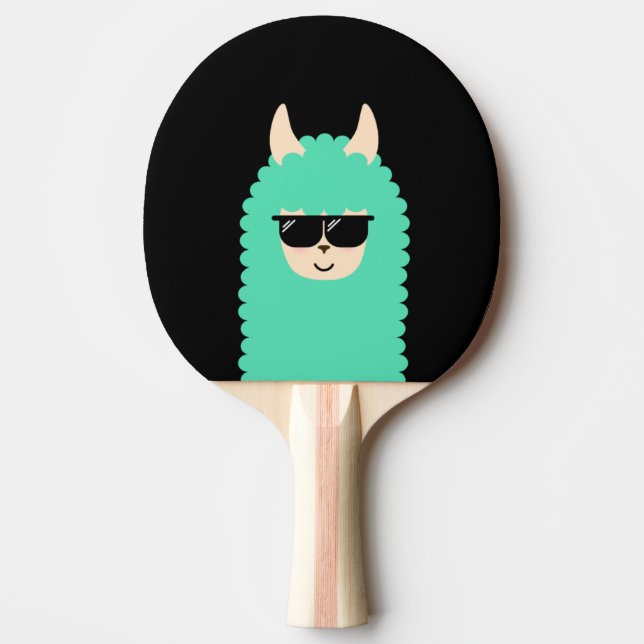 Cool Peekaboo Llama Emoji Ping Pong Paddle (Front)