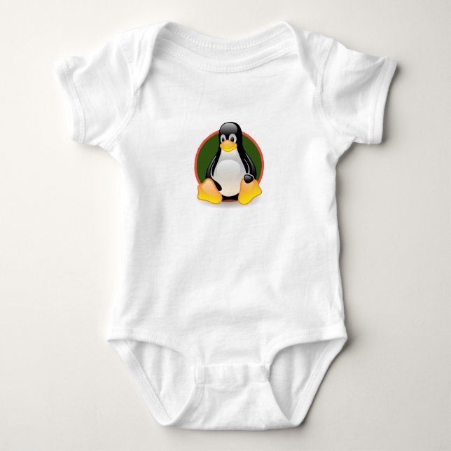 Cool penguin baby bodysuit (Front)