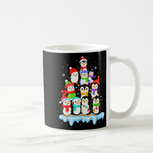 Cool Penguin Christmas Pajamas Shirt Boys, Penguin Coffee Mug (Right)