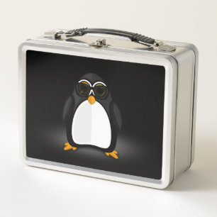 Cool Penguin Metal Lunch Box