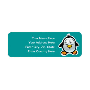 Cool Penguin Return Address Label
