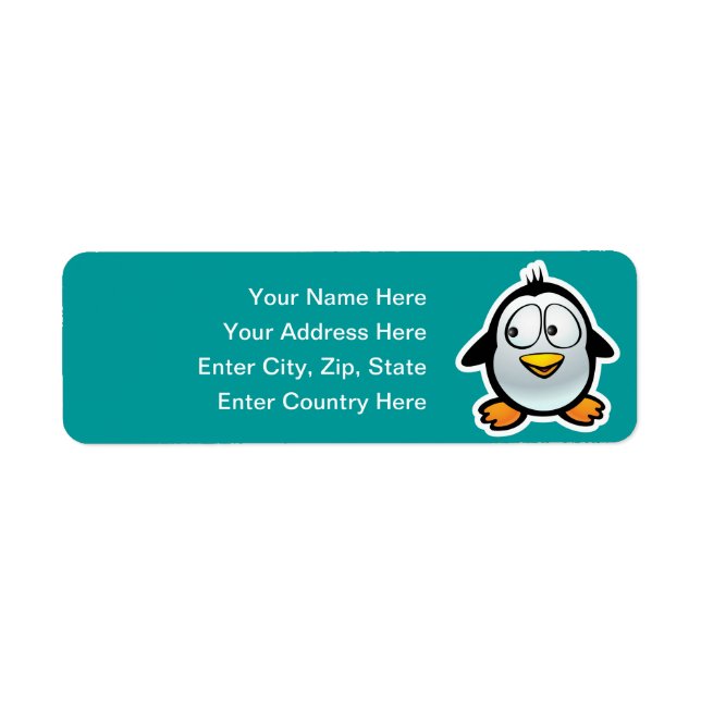 Cool Penguin Return Address Label (Front)