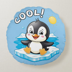 Cool! ,  Penguin Round Cushion