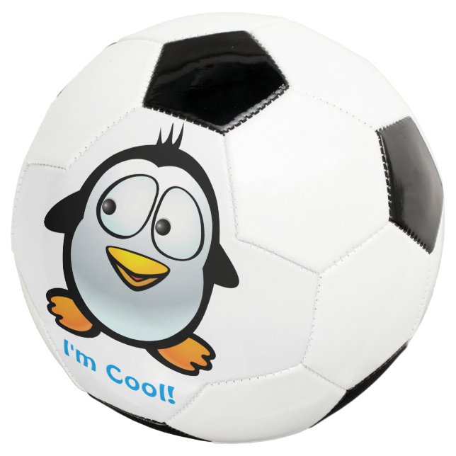 Cool Penguin Soccer Ball (Three Quarter)