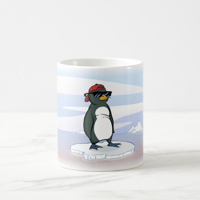 Cool Penguin Wearing Sunglasses Coffee Mug (Center)