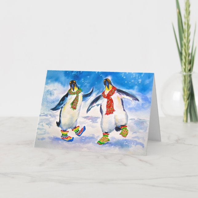 Cool Penguins Christmas Card (Front)