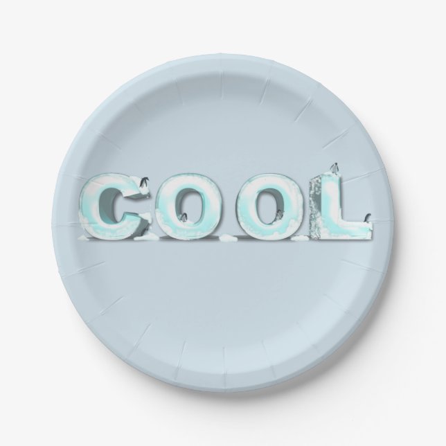 Cool Penguins Paper Plate (Front)