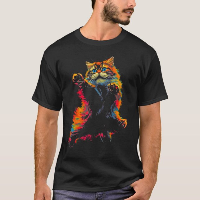 Cool Persian Cat T-Shirt (Front)