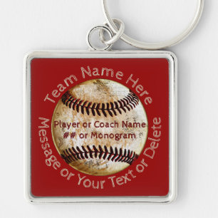 Cool Personalised Baseball Team Gifts, Keychains