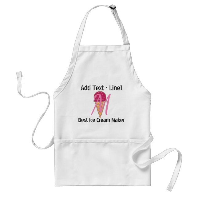 Cool Personalised Best Ice Cream Maker Apron (Front)