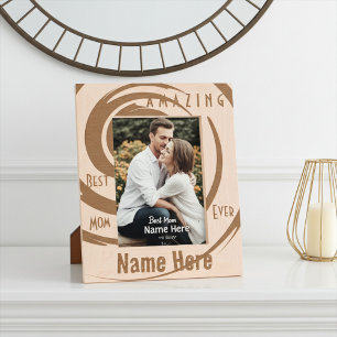 Cool Personalised Best Mum Engraved Picture Frame