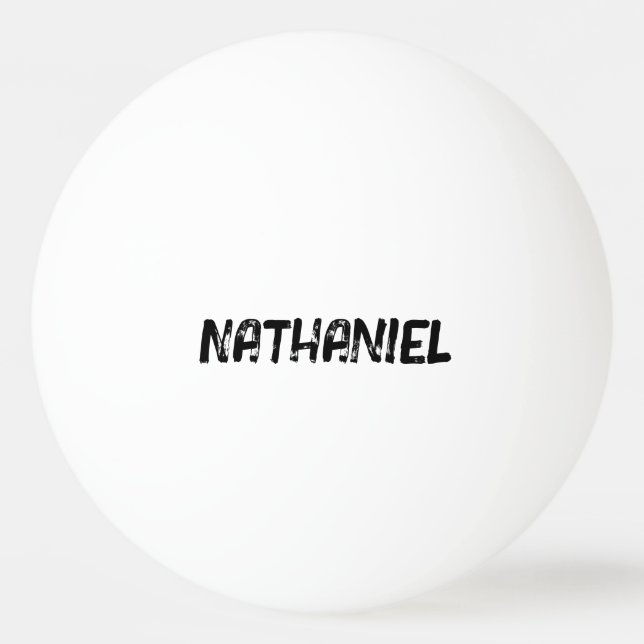 Cool Personalised Bold Font Ping Pong Ball (Front)