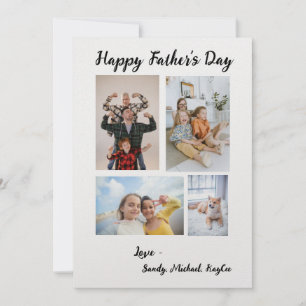 Cool Personalised Family Photos Father's Day Card