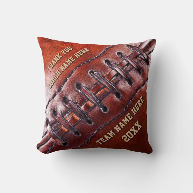 Cool Personalised Football Coach Gift Ideas Cushion (Front)