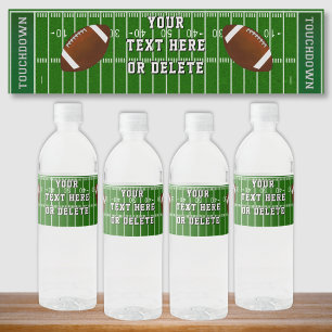Cool Personalised Football Water Bottle Labels