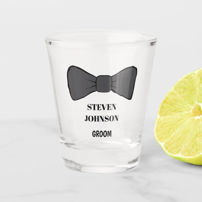 COOL! 👔 Personalised Groom Shot Glass  (Front)