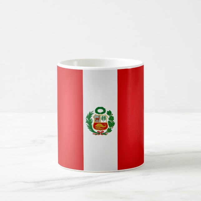 Cool Peru Flag Coffee Mug (Center)