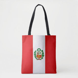 Cool Peru Flag Fashion Tote Bag