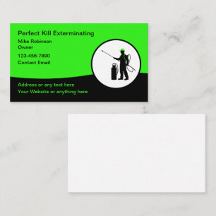 Cool Pest Control Exterminating Bold Business Card