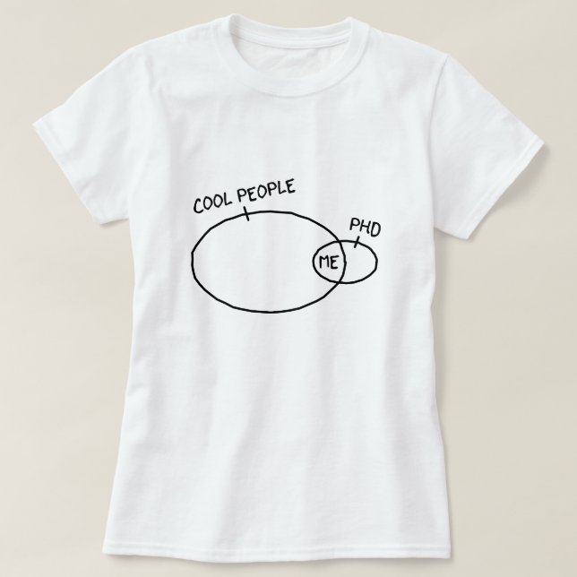 Cool PhD T-shirt (light colour) (Design Front)