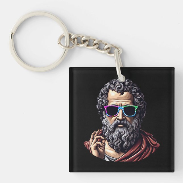 Cool Philosopher Key Ring (Front)