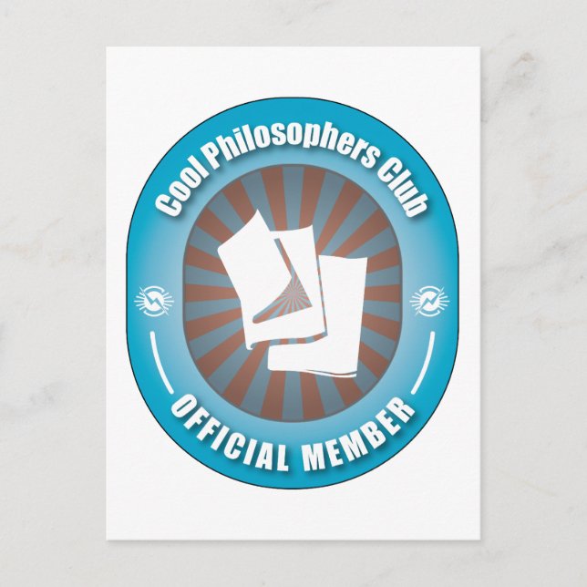Cool Philosophers Club Postcard (Front)