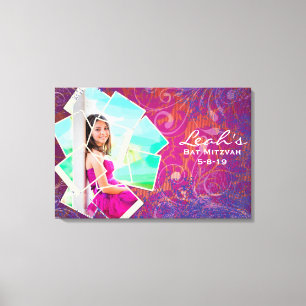 COOL PHOTO COLLAGE Bat Mitzvah Sign In Board
