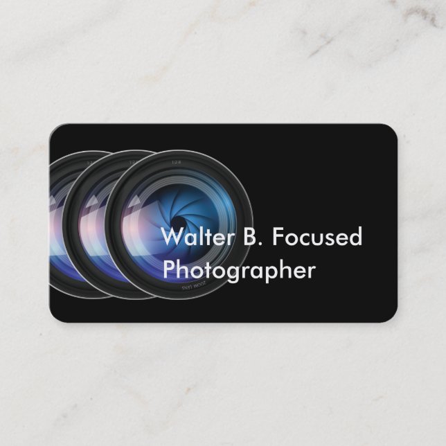 Cool Photographer Business Cards (Front)