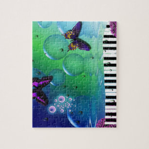 cool piano and nature coulours background jigsaw puzzle