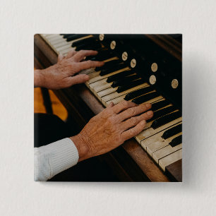 Cool Piano Artwork 15 Cm Square Badge