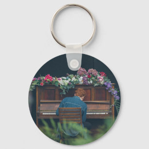 Cool Piano Artwork Key Ring