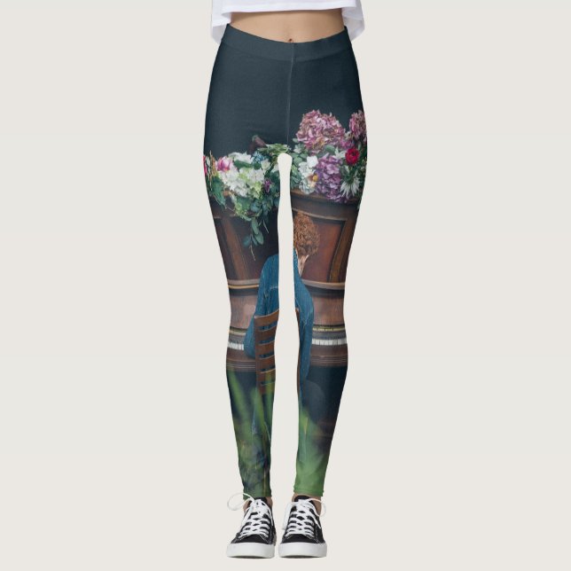 Cool Piano Artwork Leggings (Front)
