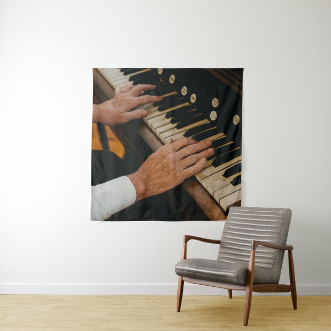 Cool Piano Artwork Tapestry (In Situ)