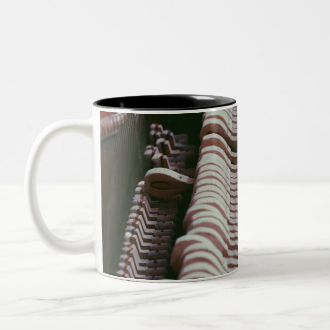 Cool Piano Artwork Two-Tone Coffee Mug (Left)