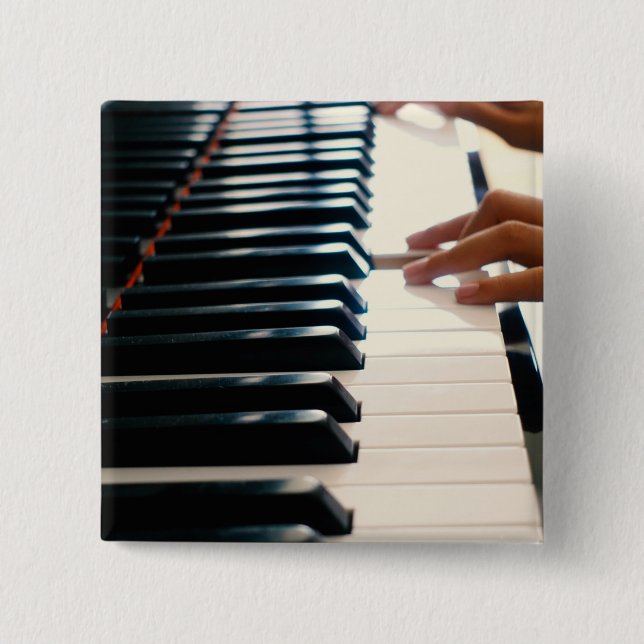Cool Piano Design 15 Cm Square Badge (Front)