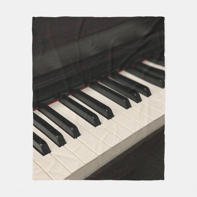 Cool Piano Design Fleece Blanket (Front)