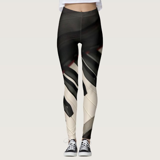 Cool Piano Design Leggings (Front)