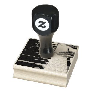 Cool Piano Design Rubber Stamp