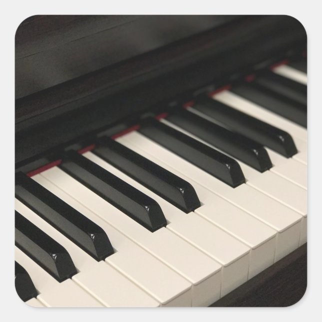 Cool Piano Design Square Sticker (Front)
