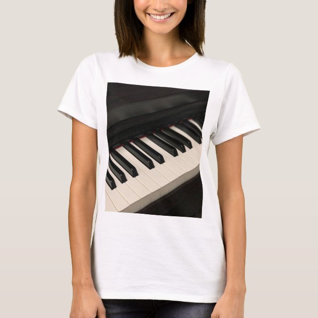 Cool Piano Design T-Shirt (Front)